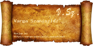 Varga Szaniszló névjegykártya